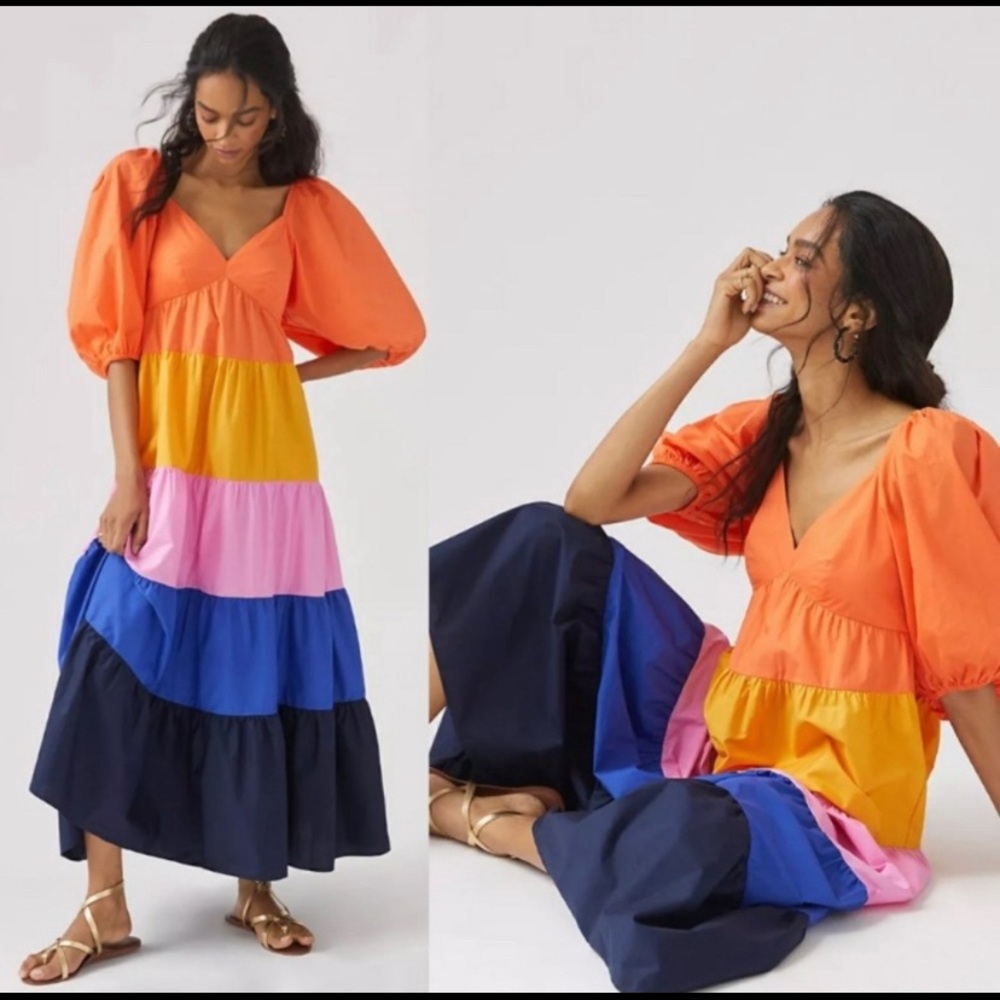 Colorblock Maxi Dress